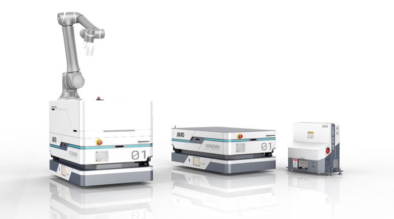 hhpoker俱乐部數位開發的自主式移動機器人（AMR250M），搭配全向輪並結合AI演算法、2D LiDAR、3D攝影機等技術，協助客戶實現產線全自動化